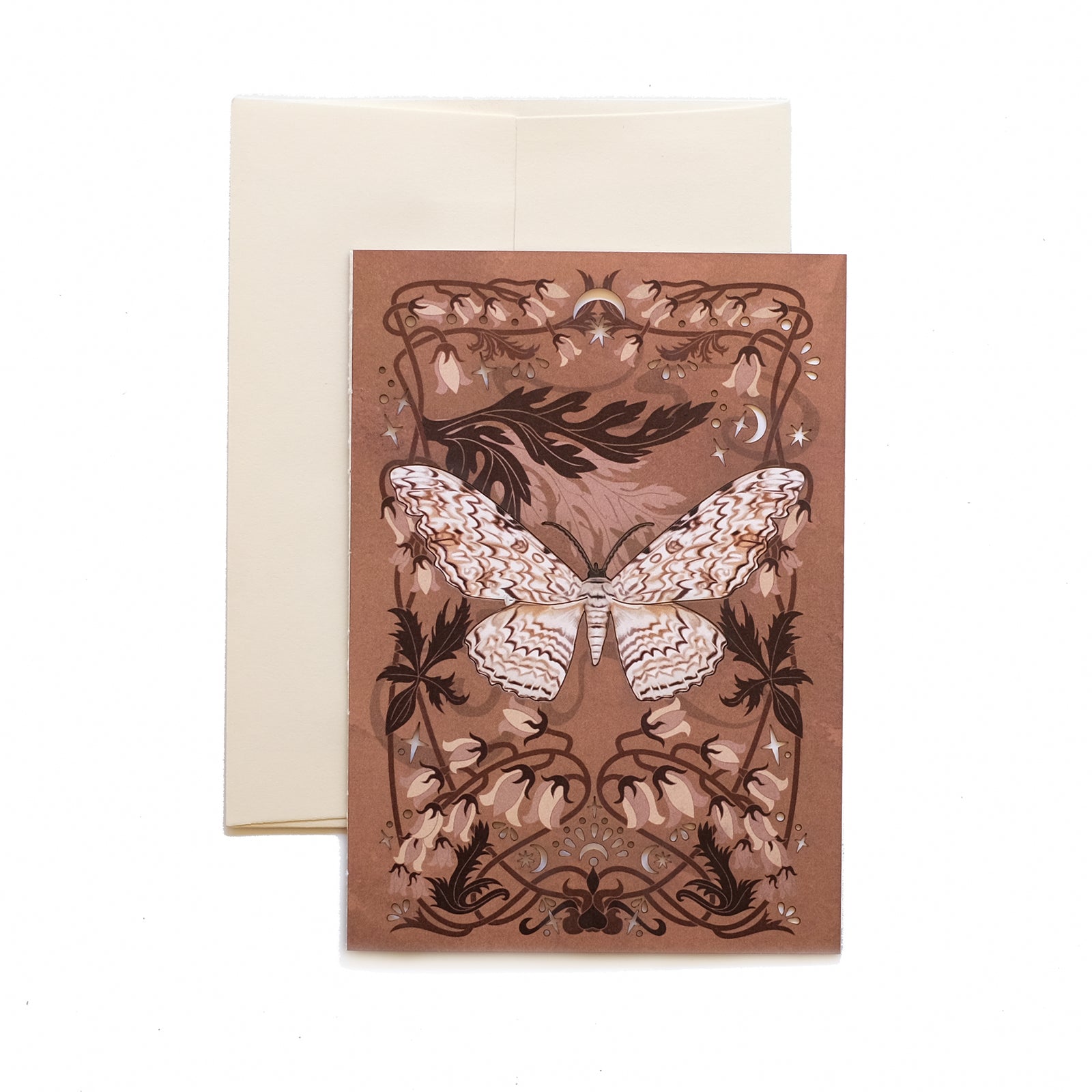 White Witch Moth Greeting Card - Set of 4 - Reseller Wholesale