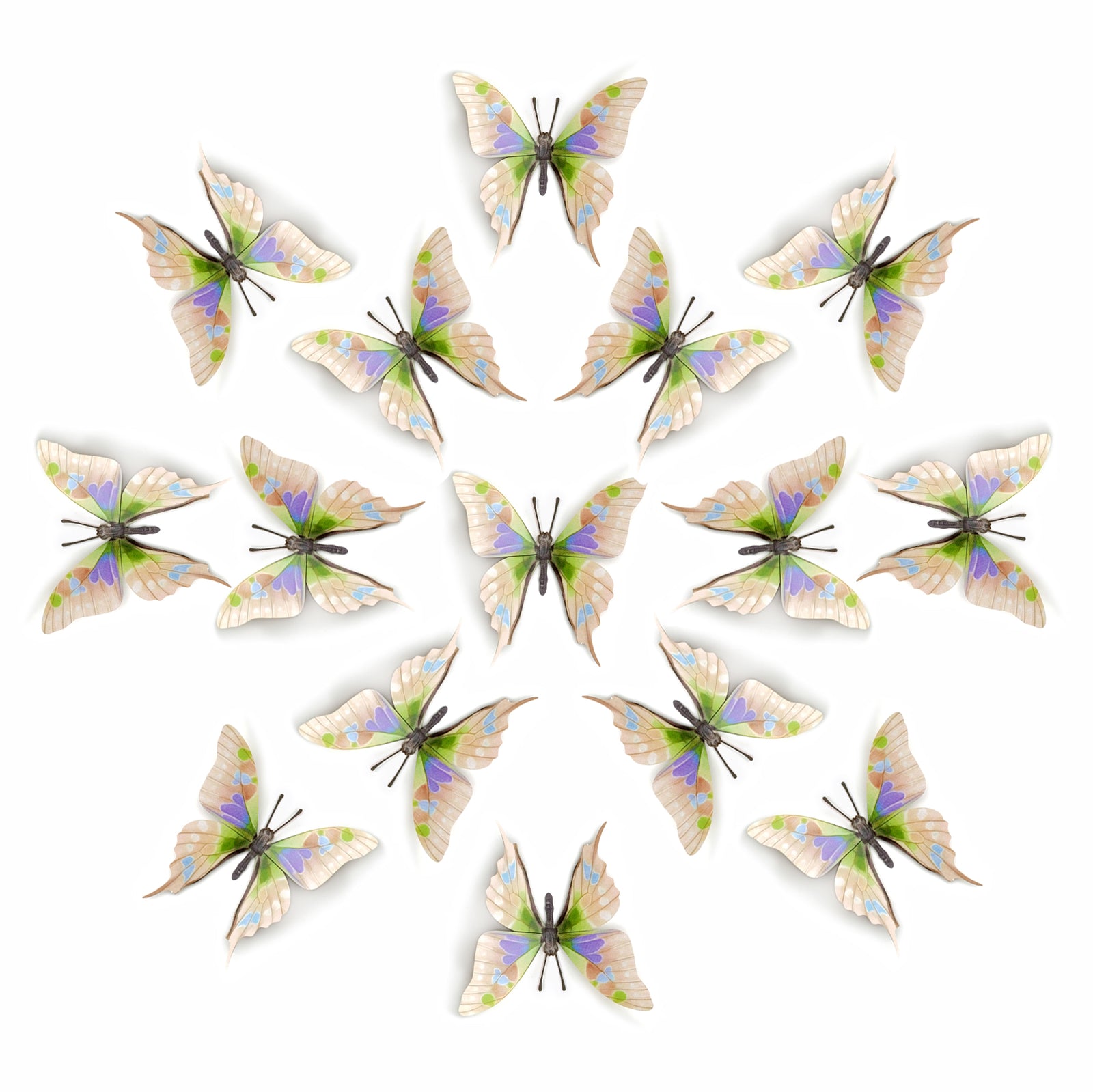 💫New!💫 'De-Scaled Purple Spotted Swallowtail' Butterfly Multi-Pack