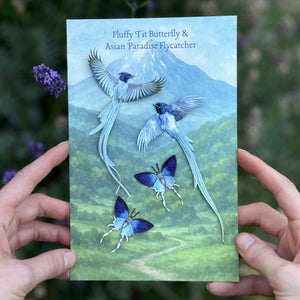 💫New💫 Fluffy Tit Butterfly & Asian Paradise Flycatcher - The Echo Collection - 'Flutter & Flight'