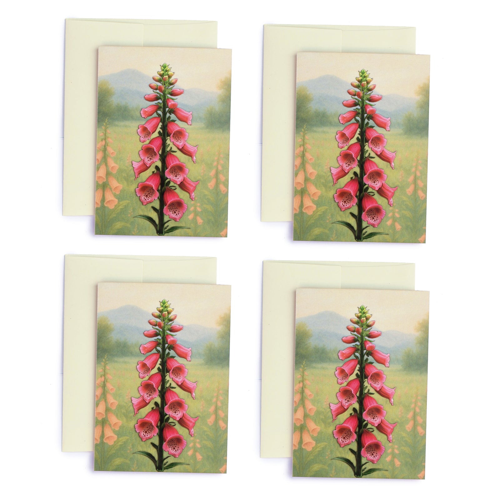 💫New💫 'Foxglove' Greeting Cards - Set of 4