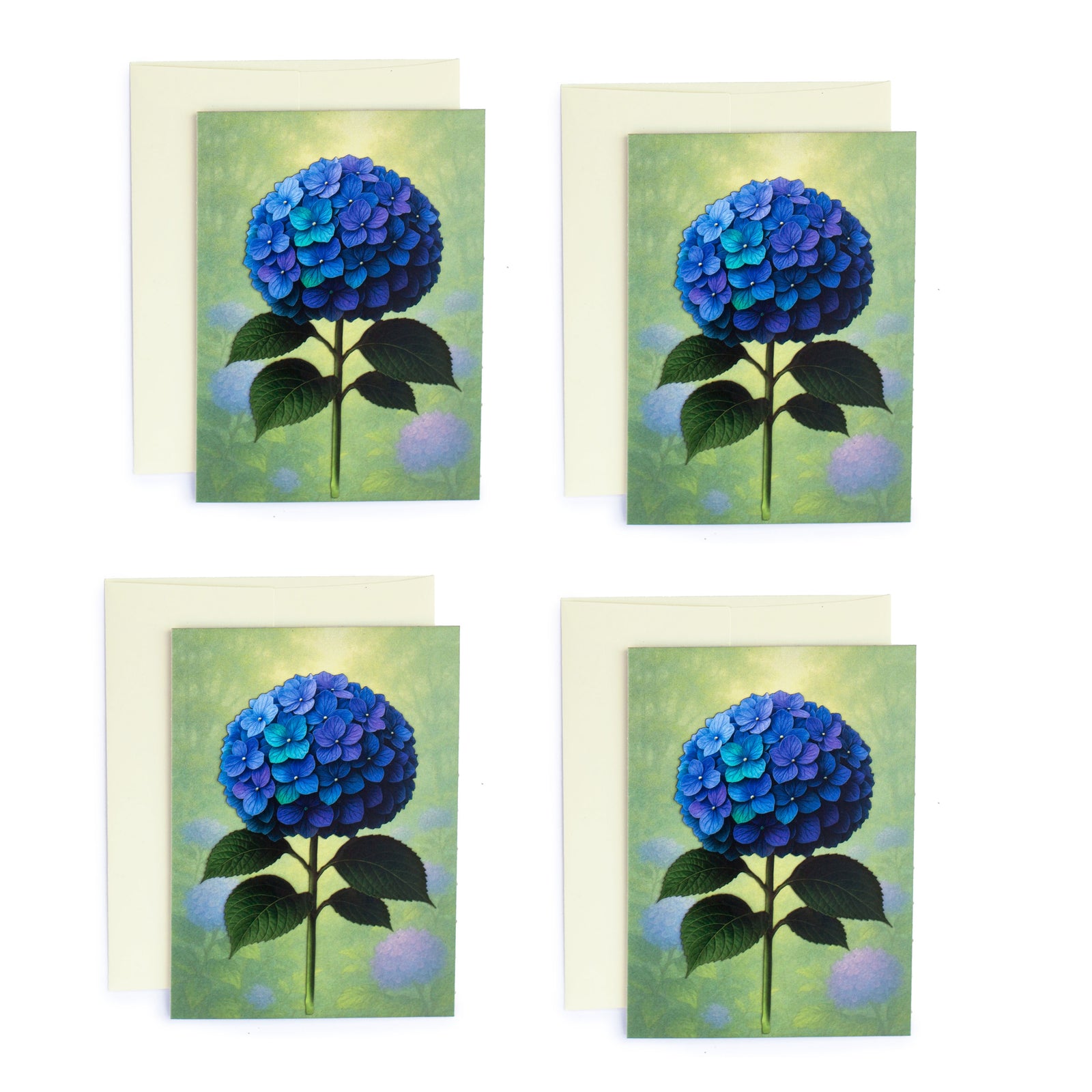 💫New💫 'Hydrangea' Greeting Cards - Set of 4