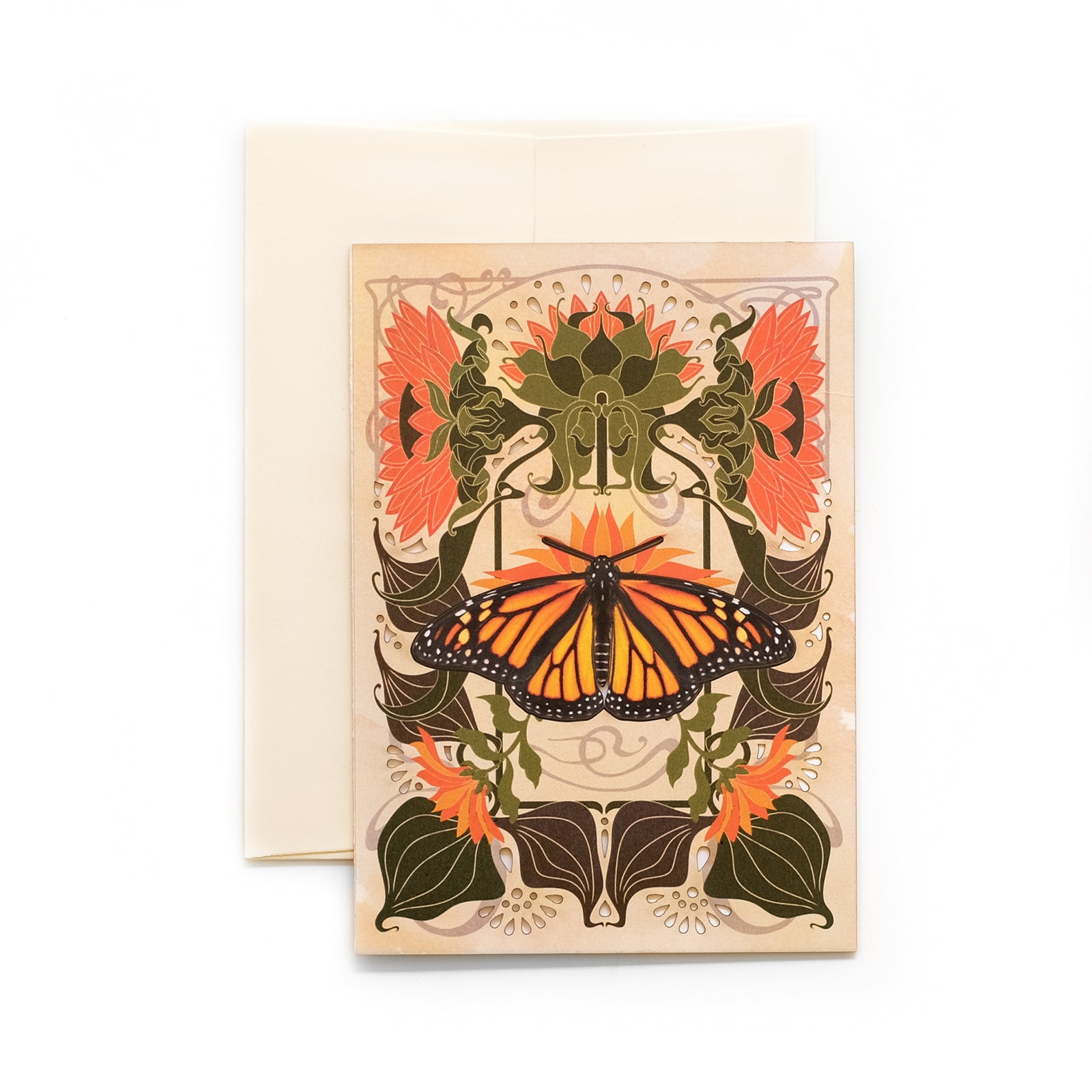 Monarch Butterfly Greeting Card - Set of 4 - Reseller Wholesale