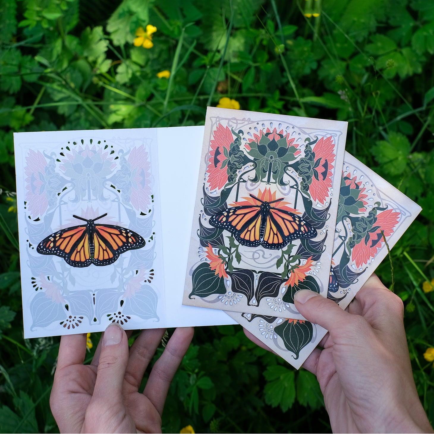 'Pollinator' Monarch Butterfly 'Pop-Out' Greeting Cards - Set of 3 ...