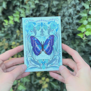 'Morpho' Butterfly Greeting Cards with Removable Butterflies - Set of 3