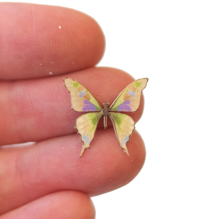 'Micro De-Scaled Purple Spotted Swallowtail' Butterfly