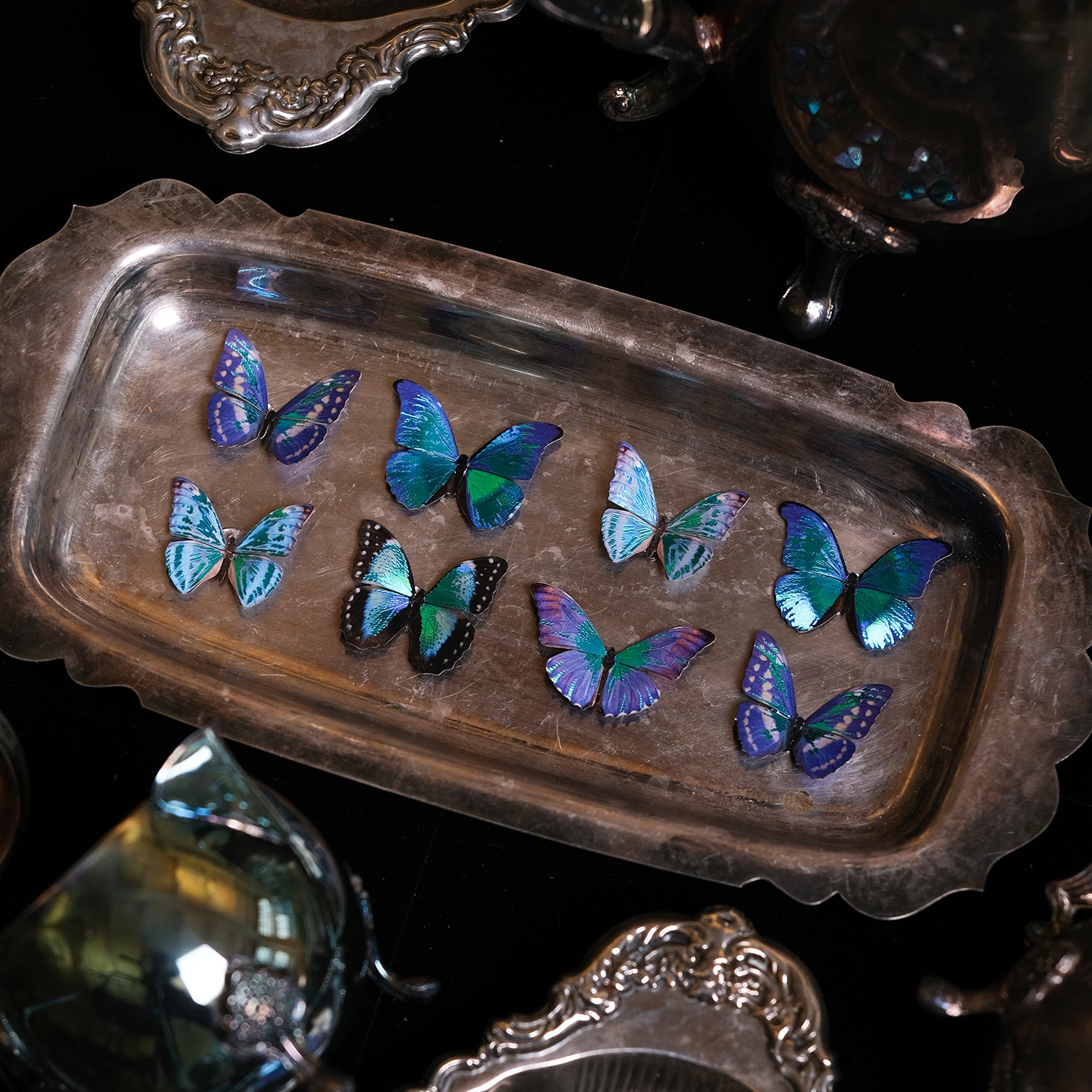 'Cobalt' Mini Moprho Butterfly Set