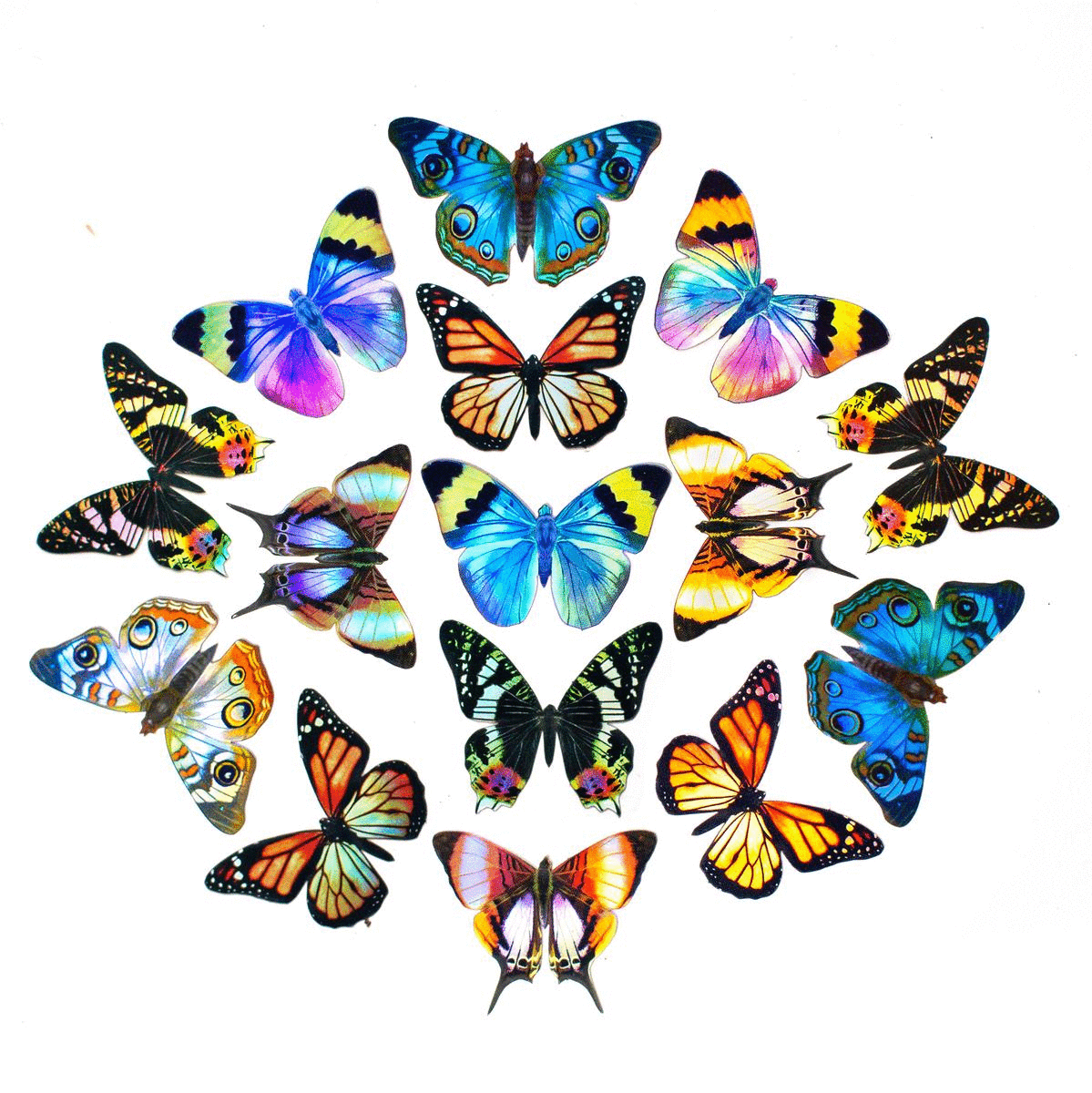 💫Back in Stock💫'Earthly Delights' Mini Butterfly Holographic Sticker Set