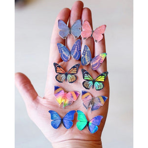 'Morpho & Monarch' Mini Butterfly Holographic Sticker Set Artist Wholesale