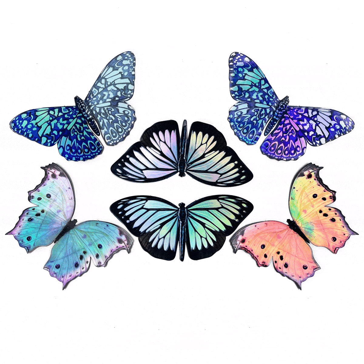 'Wanderer' Holographic Butterfly Sticker Pack